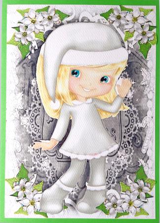 Lovely Blonde Girl in Silver Dress by Elena Pavlova