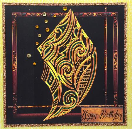Artistic Square Topper for Male Cards 2 by Elena Pavlova