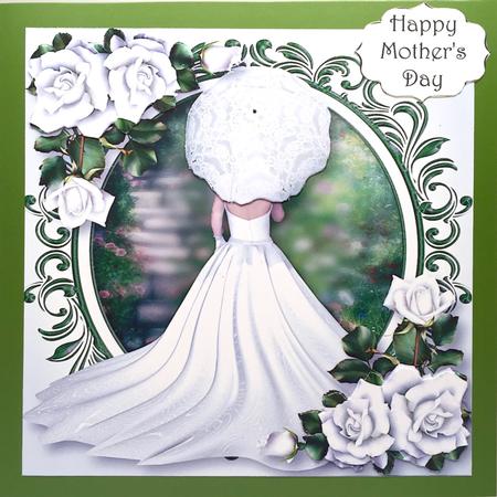 Parasol & White Roses by Elena Pavlova