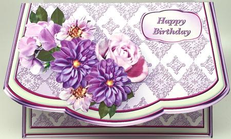Lilac Posy Flapover Clutch Bag Card Mini Kit by Elena Pavlova