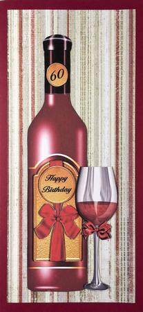 Red Wine Celebration - Large Dl Shaped Topper by Elena Pavlova