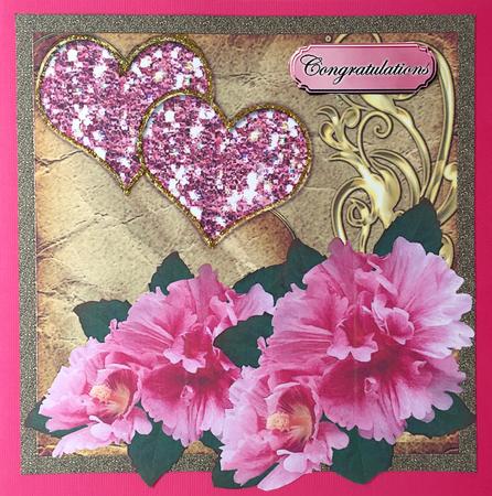 Flowers & Hearts Various Occasions Topper by Elena Pavlova