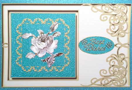 Blank Card Front with Side Swirls 3 by Elena Pavlova