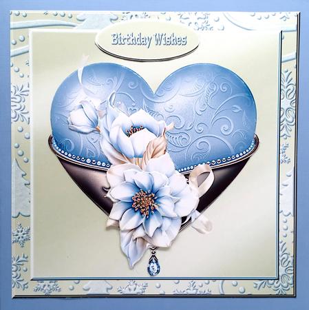 Winter Heart with Frosted Floral by Elena Pavlova