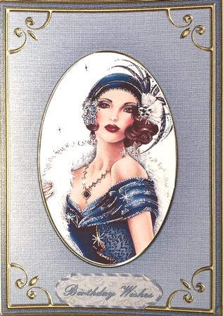 A5 'gold Metallic Frame' Card Front or Insert by Elena Pavlova