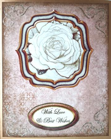 Double Curve Frame Pyramage Topper Retro Rose by Elena Pavlova