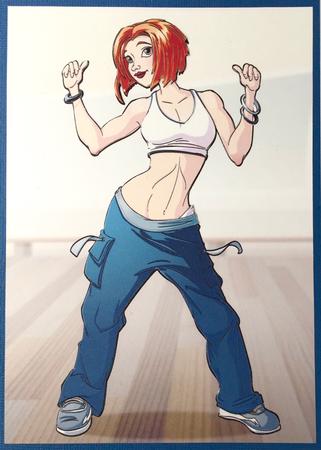 Fitness Dancer Dudess Red Hair by Elena Pavlova