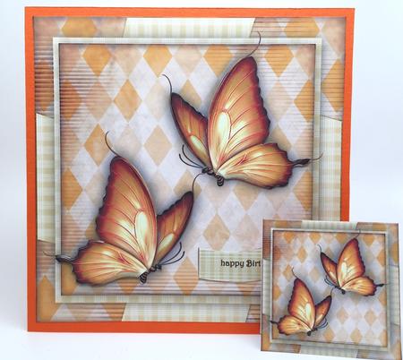 Beautiful Butterflies Cream & Brown Mini Kit by Elena Pavlova