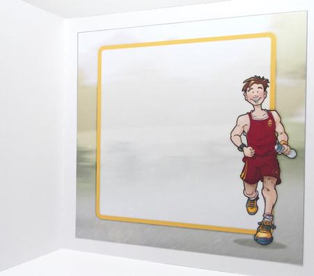 Jogger Dude (red) 8x8 Insert by Elena Pavlova