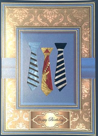 Gold Damask Card Fronts Sheet by Elena Pavlova