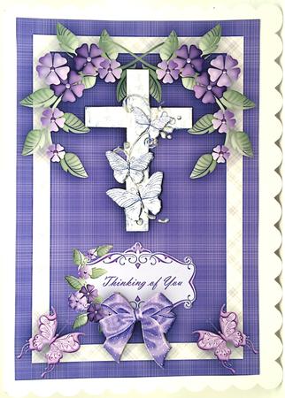 Easter Cross or Sympathy Card Front & Decoupage by Elena Pavlova