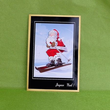 Skiing Santa A4 by Elisabeth Le Clainche