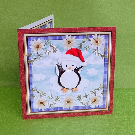 3 Christmas polar penguin card fronts/toppers by Elisabeth Le Clainche