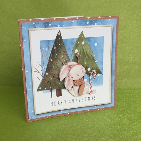 Woodland Bunny Merry Christmas by Elisabeth Le Clainche