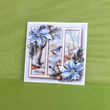 Christmas Scenic Trio - Snowy Bridge 8x8 by Elisabeth Le Clainche