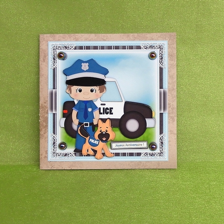 Police Thank you Quick Card by Elisabeth Le Clainche