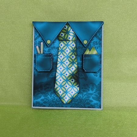 Mens Shirt 21 - Decoupage Card Kit by Elisabeth Le Clainche