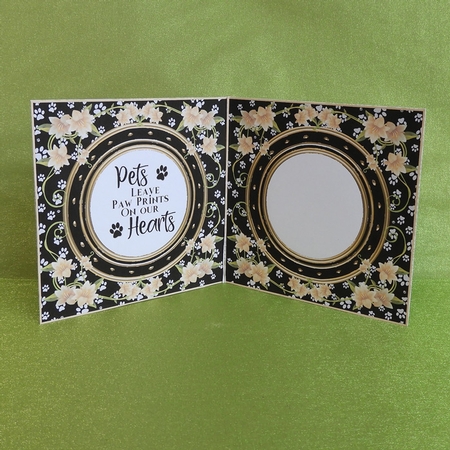 3 Floral paw print dog card front/toppers 5 by Elisabeth Le Clainche