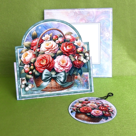 Begonia Basket Tent Card Kit by Elisabeth Le Clainche