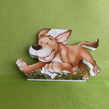 Puppy Love Sandy Shaped Card by Elisabeth Le Clainche