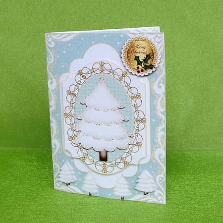 Cut & Fold Card with Cute Christmas Tree 1 by Elisabeth Le Clainche