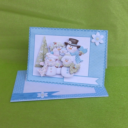 SNOW FAMILY CHRISTMAS CARD by Elisabeth Le Clainche