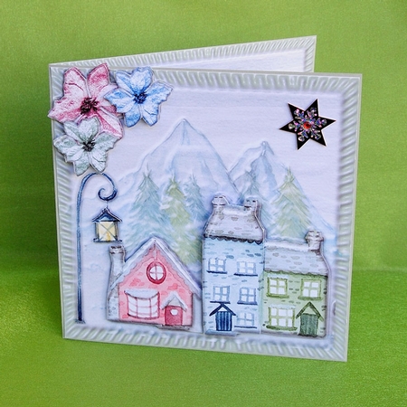 JJ PASTEL CHRISTMAS AND BIRTHDAY 7 7X7 3D DECOUPAGE MINI KIT by Elisabeth Le Clainche