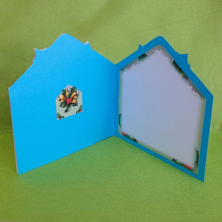 Christmas Envelope Of Holly by Elisabeth Le Clainche