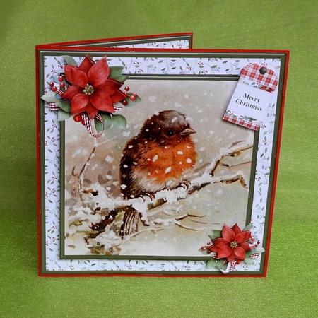 Christmas Robin Card Mini Kit & Decoupage by Elisabeth Le Clainche