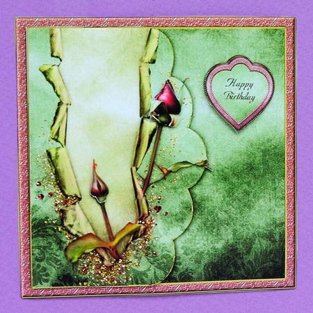 Red Rose Envelope Card by Elisabeth Le Clainche