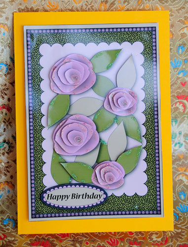 Pink Flowers Decoupage by Elisabeth Le Clainche