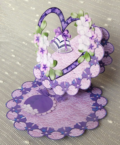 Wedding Bells Over the Edge Easel Card by Elisabeth Le Clainche