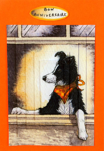 Border Collie Dog Dude Pyramage by Elisabeth Le Clainche