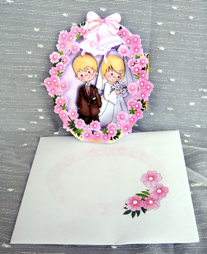 3 Fold Open-front Cameo Card Kit - Wedding Delight by Elisabeth Le Clainche