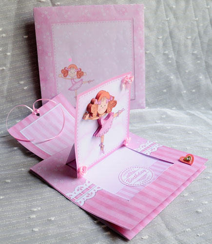 3D Betzi Ballerina Pull N Slide Kit with 3D Decoupage by Elisabeth Le Clainche
