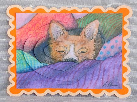 Thinking Hard About You Oval Pyramage by Elisabeth Le Clainche