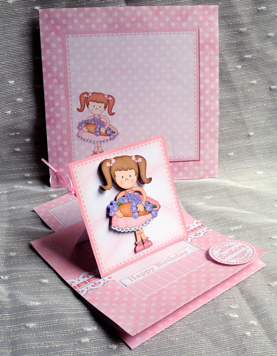 3D Liz's Flower Basket Pull N Slide Kit with 3D Decoupage by Elisabeth Le Clainche