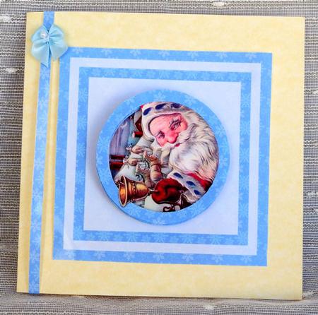 Vintage Santa Tunnel Sheet by Elisabeth Le Clainche