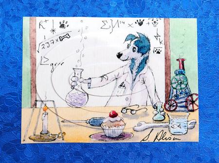 Science Was His Passion ( - and Cupcakes!) Oval Pyramid Featured Gallery Photo