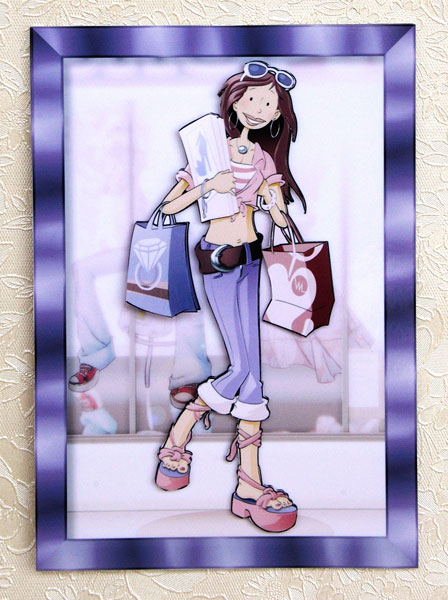Shopaholic (pink) A4 by Elisabeth Le Clainche