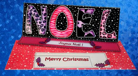 Large Dl Christmas Noel Animal Prints Easel Card Kit by Elisabeth Le Clainche