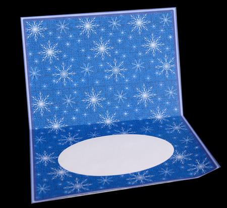 Rich Blue Snowflake Insert Matching Waiting for Santa Sheet by Elisabeth Le Clainche