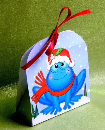 3D Xmas Freddy Frog Treat or Favour Box Mini Kit by Elisabeth Le Clainche