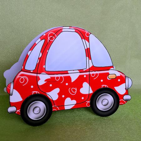 Funky Love Bug Car Shaped Card by Elisabeth Le Clainche