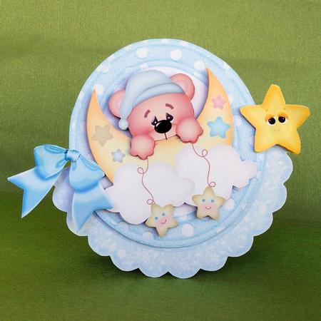 Sweet Dreams Little Teddy Bear Rocker Card by Elisabeth Le Clainche