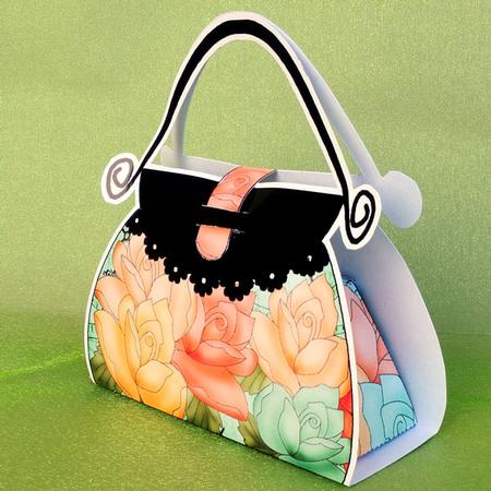 Time for Roses Handbag Shaped Treat or Favour Box Mini Kit by Elisabeth Le Clainche