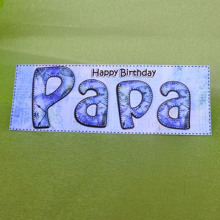 Large Dl Happy Birthday Papa Quick Card & 3D Decoupage by Elisabeth Le Clainche