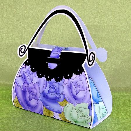 Time for Roses Handbag Shaped Treat or Favour Box Mini Kit by Elisabeth Le Clainche
