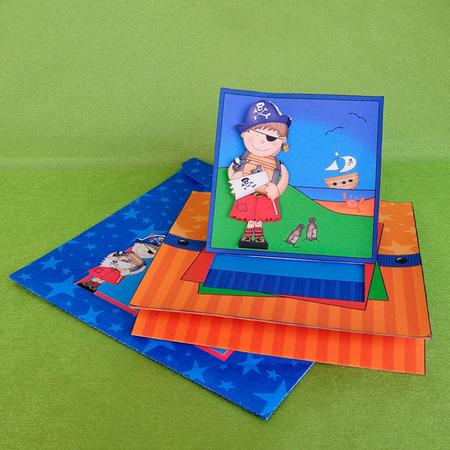 3D Pirate Joze Pull N Slide Kit with 3D Decoupage by Elisabeth Le Clainche