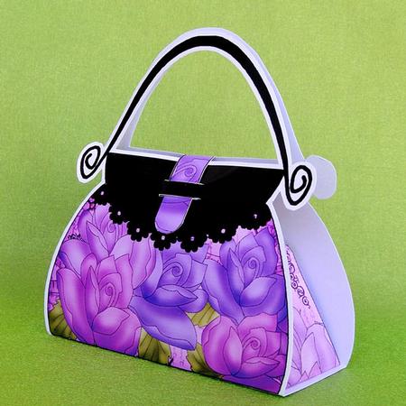 Time for Roses Handbag Shaped Treat or Favour Box Mini Kit by Elisabeth Le Clainche
